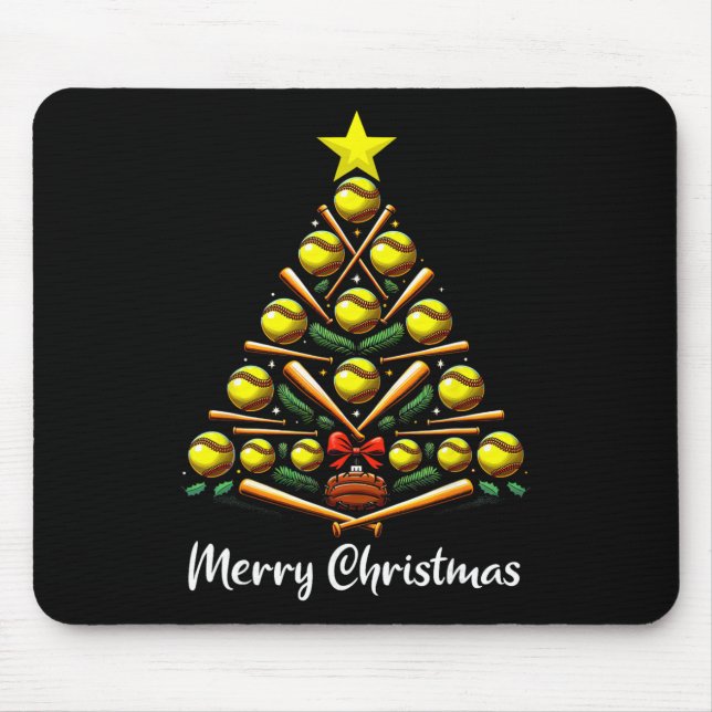 Softll Christmas Tree Lights Funny Softll Player X Mouse Pad (Front)