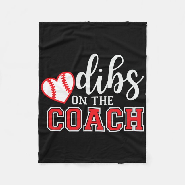 Softll Coach Dad Mom Dibs On The Coach Sell Istant Fleece Blanket (Front)