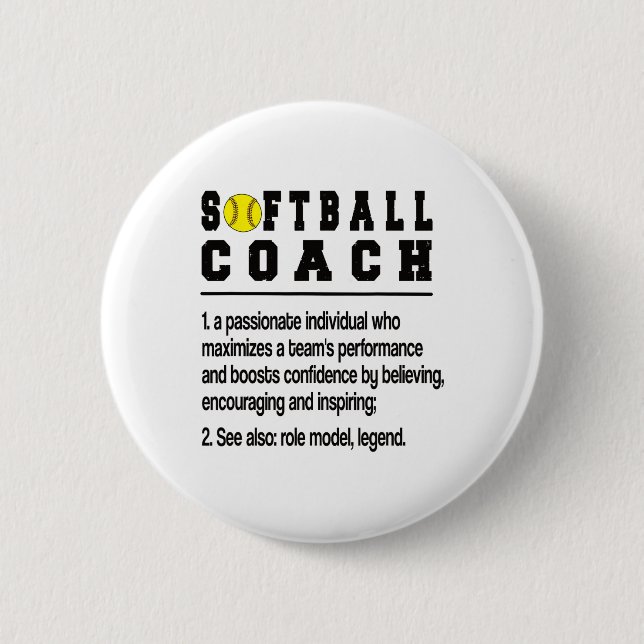 Softll Coach Definition Softll Coaching  6 Cm Round Badge (Front)