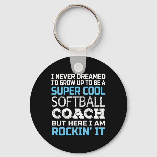 Softll Coach Shirt Funny Gift For Softll Coach  Key Ring (Front)