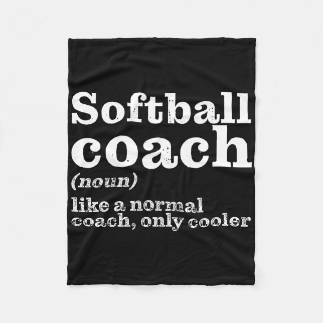 Softll Coaches Are Cooler - Funny Appreciation  Fleece Blanket (Front)