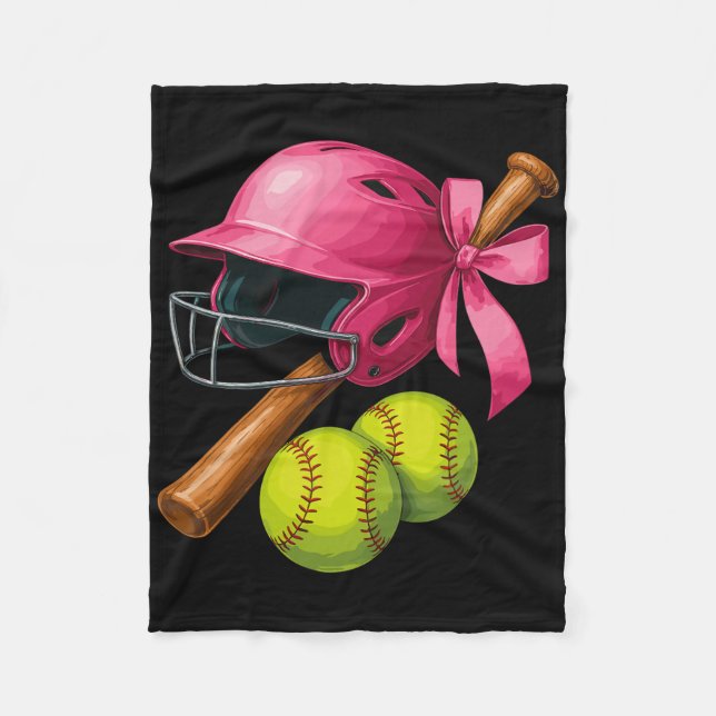 Softll Coquette Bow Funny Coquette Bow Softll Grap Fleece Blanket (Front)