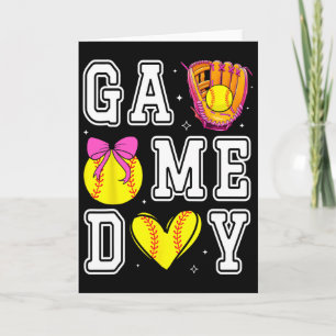 Softll Coquette Bow Softll Mom Game Day Softll Mam Card