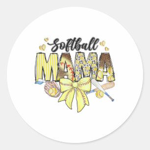 Softll Coquette Bow Softll Mom Mothers Day Softll Classic Round Sticker