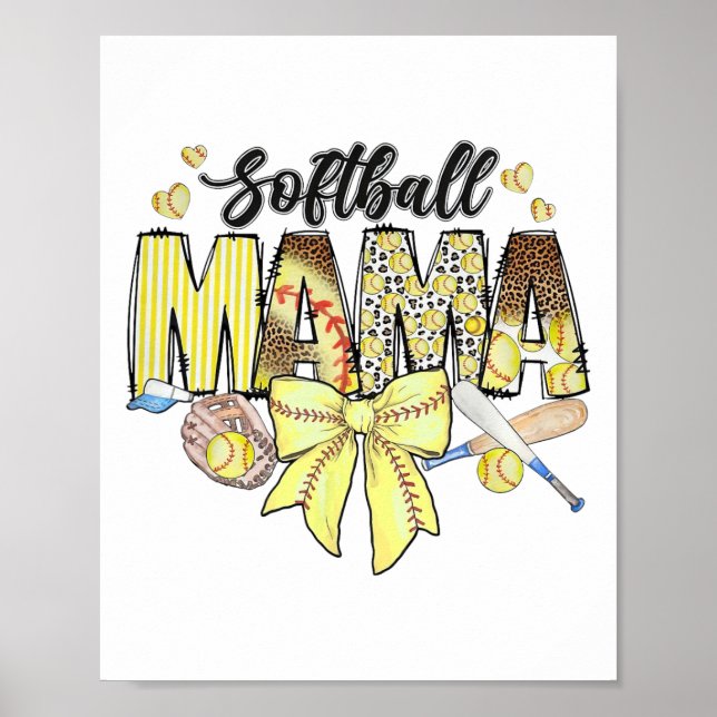 Softll Coquette Bow Softll Mom Mothers Day Softll  Poster (Front)