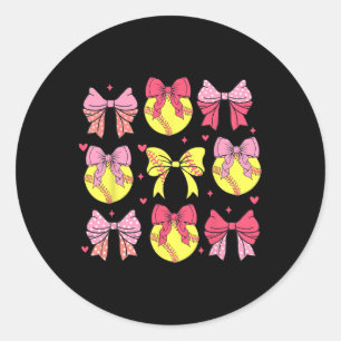 Softll Coquette Bow Softll Mum Mothers Day Softll Classic Round Sticker
