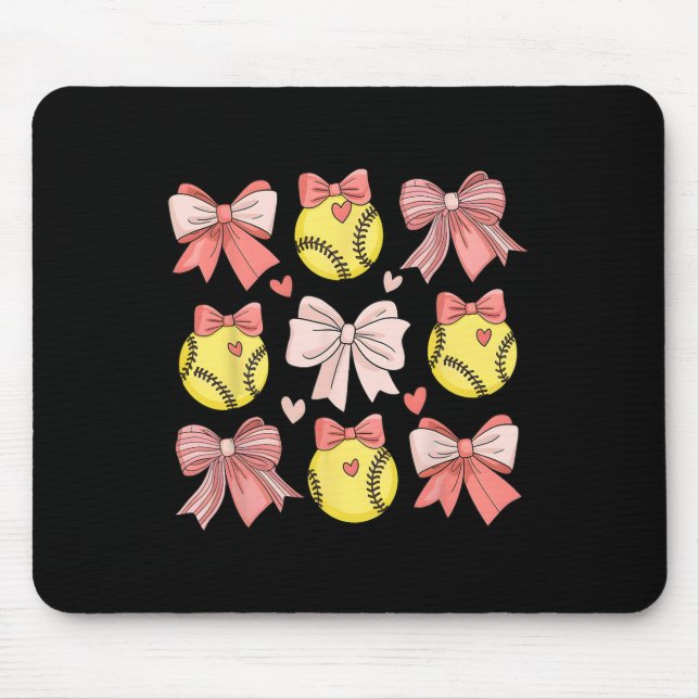 Softll Coquette Bow Softll Mum Mothers Day Softll  Mouse Pad (Front)