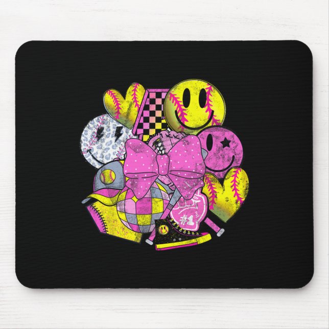 Softll Coquette Bows Game Day Softll Lover _2  Mouse Pad (Front)