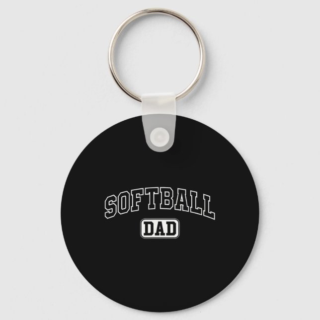 Softll Dad Athletic Lettering Fathers Day Coach Pl Key Ring (Front)