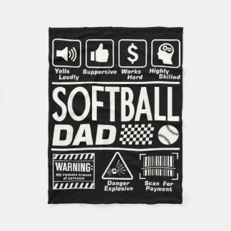 Softll Dad Funny Contents Of Sports Father Softll  Fleece Blanket