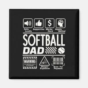 Softll Dad Funny Contents Of Sports Father Softll Magnet
