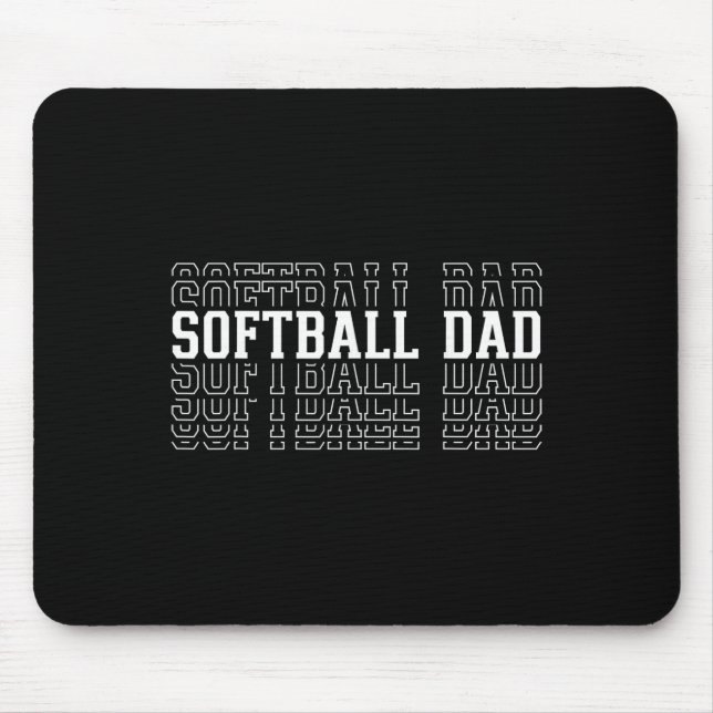 Softll Dad Layered Text Father Coach Player  Mouse Pad (Front)