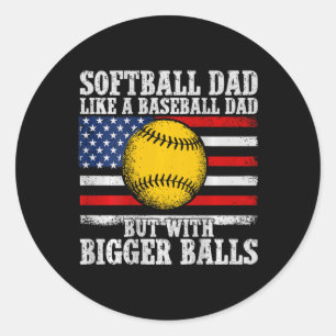 Softll Dad Like A Sell Dad But With Bigger Retro Classic Round Sticker