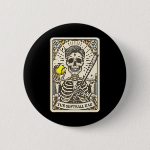 Softll Dad Tarot Card Skeleton Halloween Sport Lov 6 Cm Round Badge