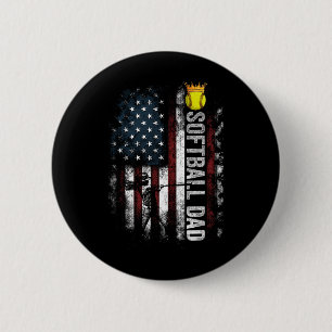 Softll Dad Us Flag Gifts For Dad Men Patriotic Fat 6 Cm Round Badge
