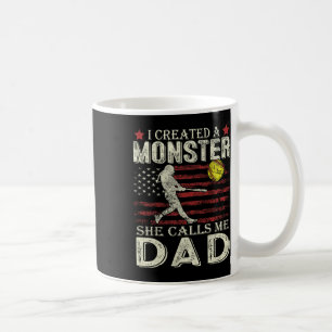Softll Dad Us Flag I Created A Monster She Calls M Coffee Mug