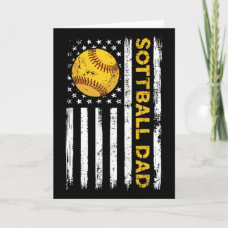 Softll Dad Usa American Flag Patriotic Dad Father' Card