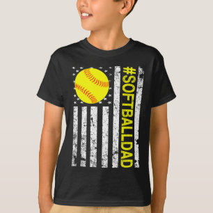 Softll Dad - Usa American Flag Softll T-Shirt