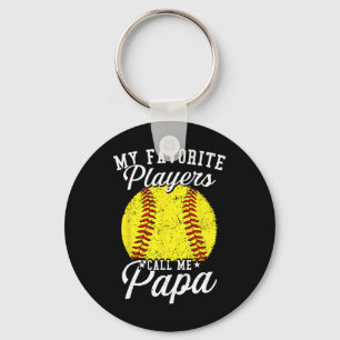 Softll Dads My Favorite Softll Player Calls Me Pap Key Ring