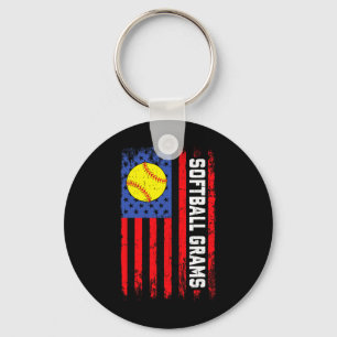 Softll Grams American Flag Funny Softll Player Key Ring