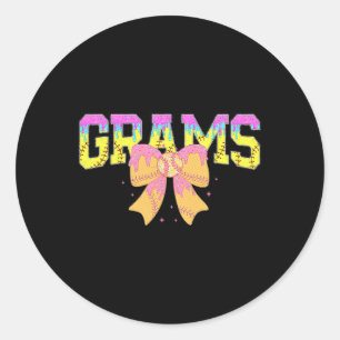 Softll Grams Ice Cream Drip Game Day Family Matchi Classic Round Sticker