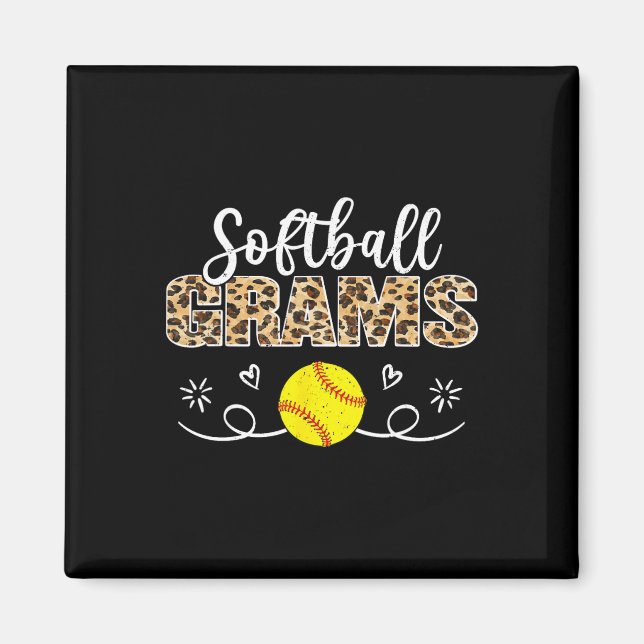 Softll Grams Leopard Funny Softll Player  Magnet (Front)