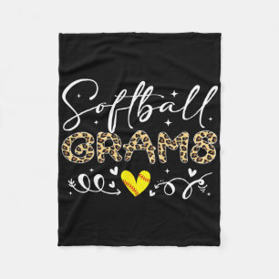Softll Grams Leopard Softll Heart  Fleece Blanket