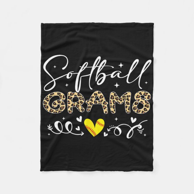 Softll Grams Leopard Softll Heart  Fleece Blanket (Front)