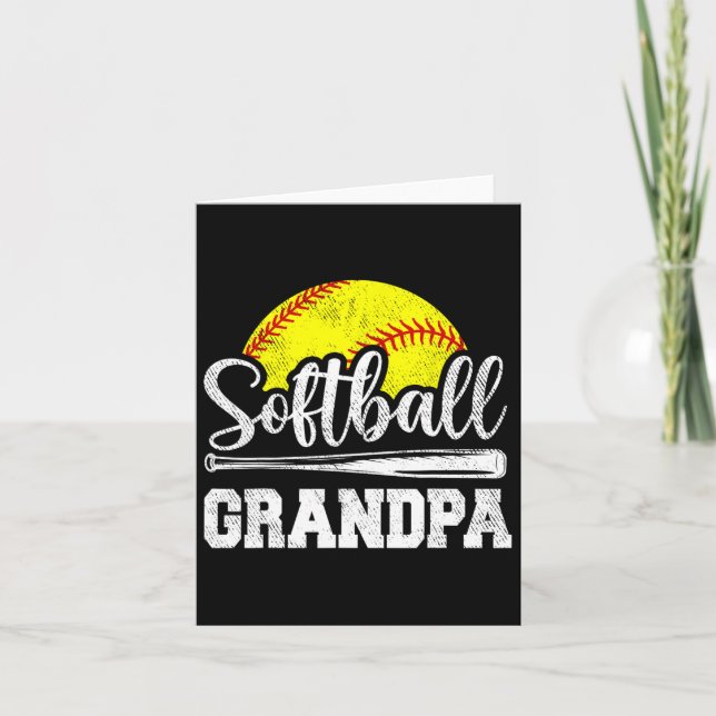 Softll Grandpa Softll Player Game Day Father&# s  Card (Front)