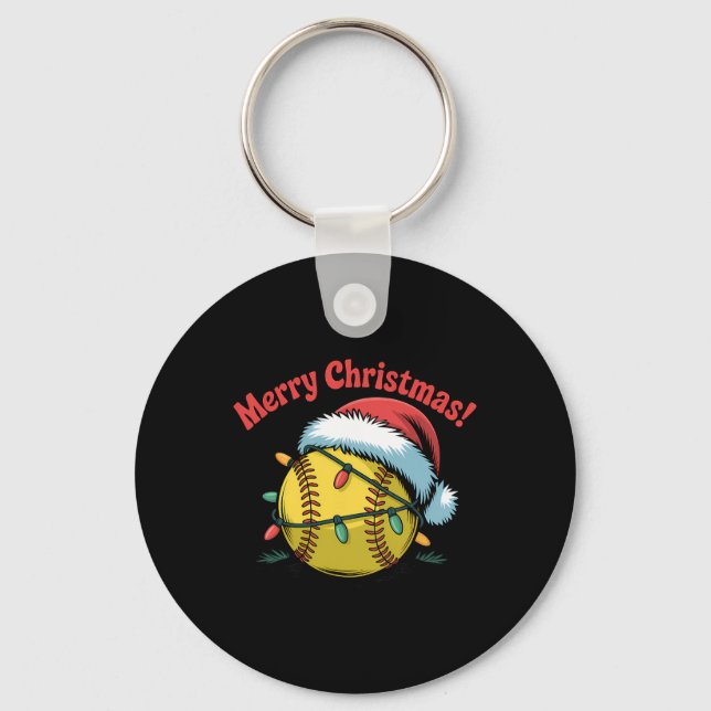 Softll Ll Santa Hat Christmas Softll Xmas Lights K Key Ring (Front)