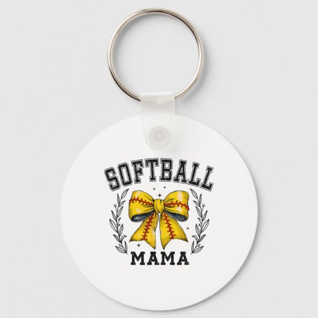Softll Mama Coquette Bow Aesthetic Cute Softll Lov Key Ring (Front)