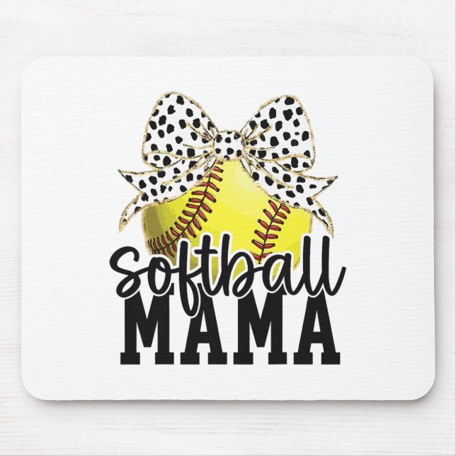Softll Mum Coquette Bow Sell Mum Mother's Day  Mouse Pad (Front)