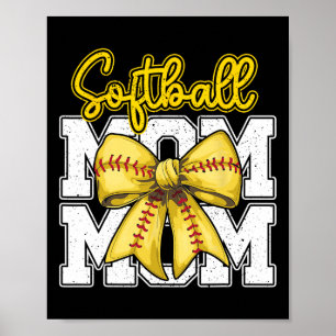 Softll Mum Coquette Bow Sport Mama Mothers Day  Poster
