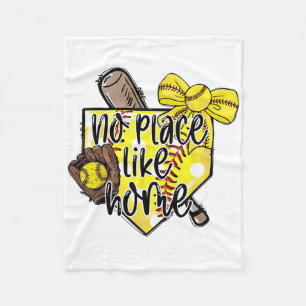 Softll No Place Like Home Funny Sports Mum Retro  Fleece Blanket