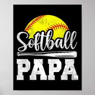 Softll Papa Softll Player Game Day Father&#; s Day Poster