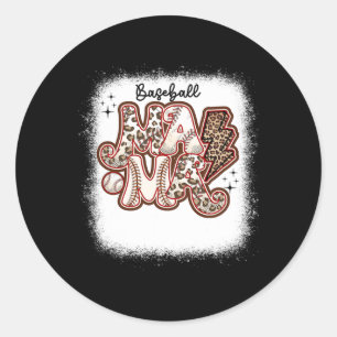 Softll Sell Mom Leopard Tee Mother's Day Classic Round Sticker