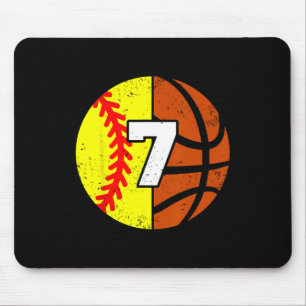 Softll Sketll Number 7 Jersey Funny 7th Birthday Mouse Pad
