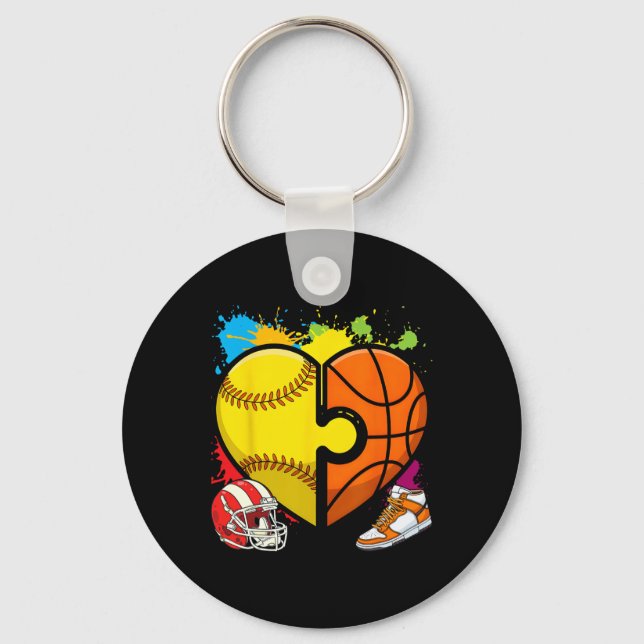 Softll Sketll - Sketll Dad Softll Mom  Key Ring (Front)