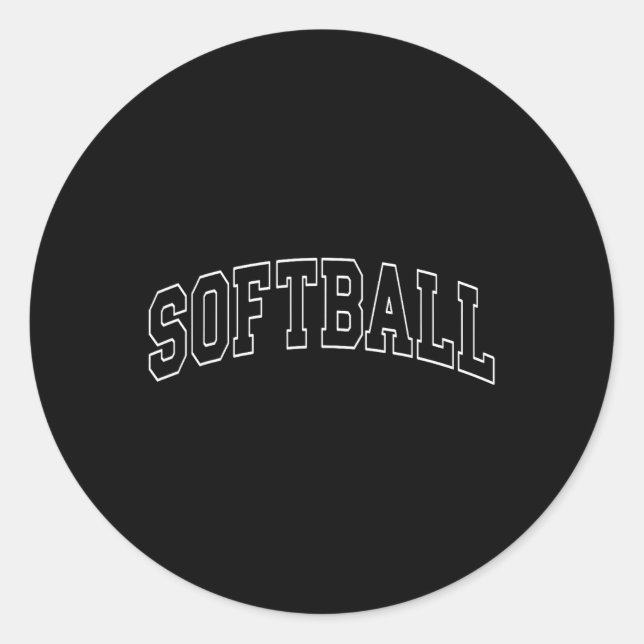 Softll - University Varsity College Campus Aesthet Classic Round Sticker (Front)
