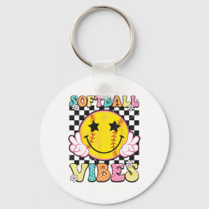 Softll Vibes Softll Retro Groovy Game Day Girls Wo Key Ring