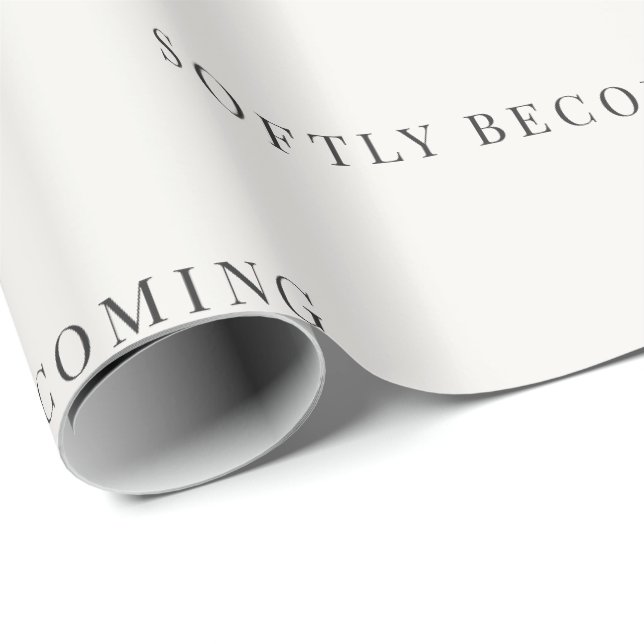 Softly Becoming Minimalist Wrapping Paper  (Roll Corner)