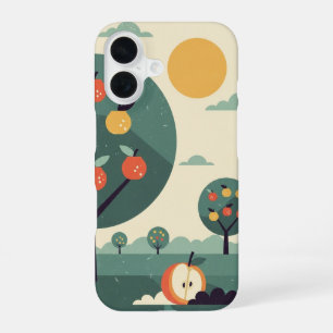 Softly Coloured Retro Grove iPhone 16 Case
