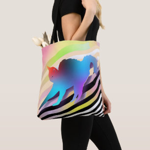 Softly Walking Cat Tote Bag