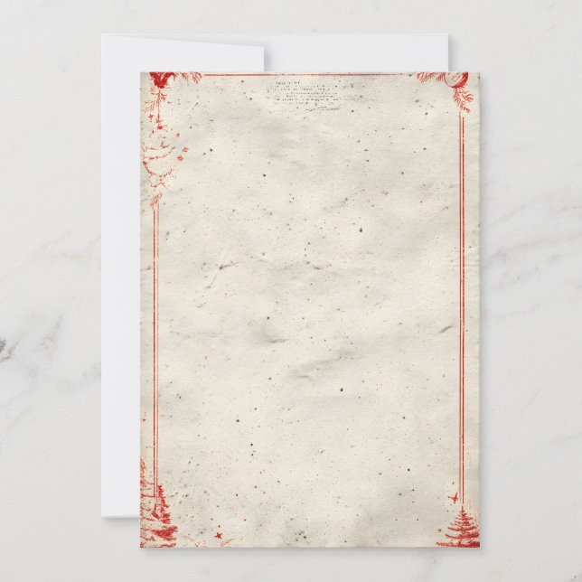 Softly Weathered Paper with Deckled Edge Look Invitation (Front)