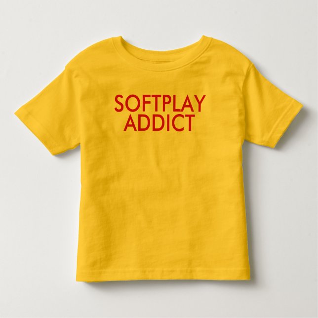 Softplay Addict | Baby Kid Bright Funny Tshirt (Front)