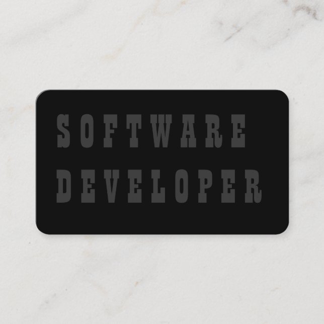 Software Developer Business Card (Front)