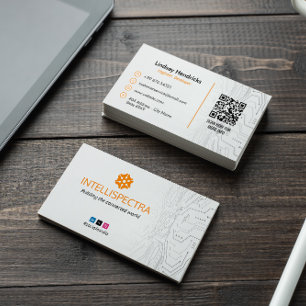 Software Developer Business   Modern Simple White Business Card