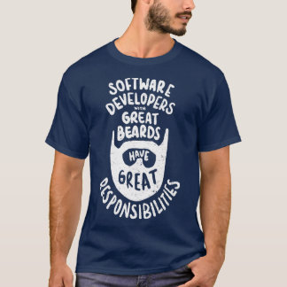 Software Developer Computer Scientist Beard Funny  T-Shirt
