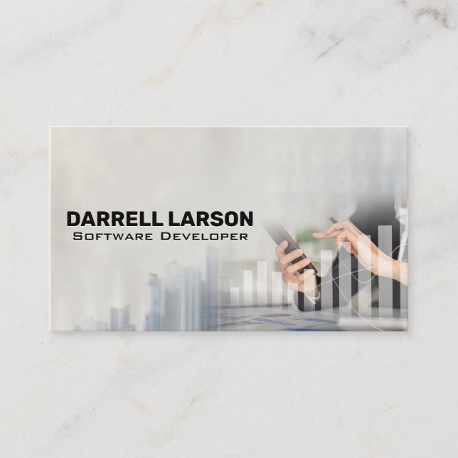 Software Developer | Data Analyst Graph Business Card (Front)