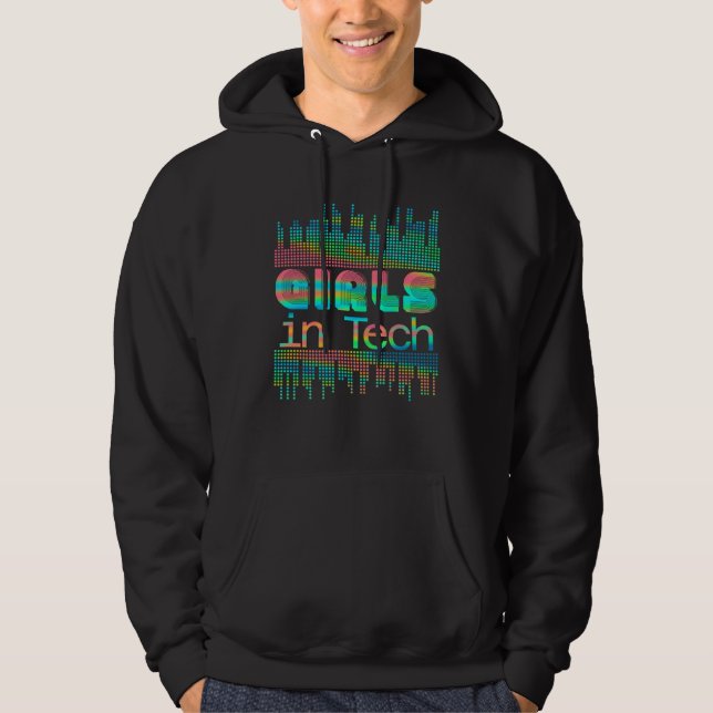 Software Developer Girl Programmer IT Coder Techie Hoodie (Front)